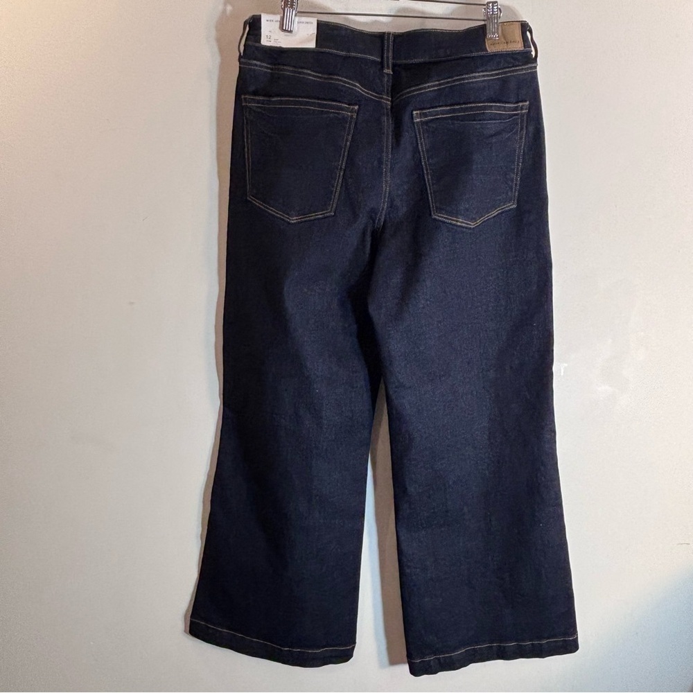 AMERICAN EAGLE SZ 12S Wide Leg Dark Wash Jean Trouser NEW WITH TAG - Picture 8 of 16
